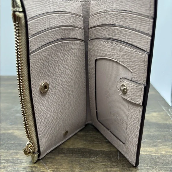 Kate Spade Gold Wallet with Metallic Finish
